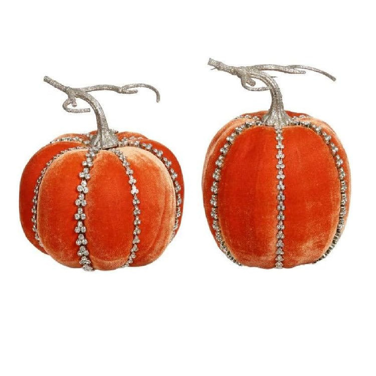 Mark Roberts 39-13520 2 Couture Pumpkins, 6 to 7 Inches