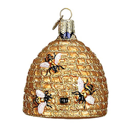 Old World Christmas 12391 Bee Skep Hanging Ornament