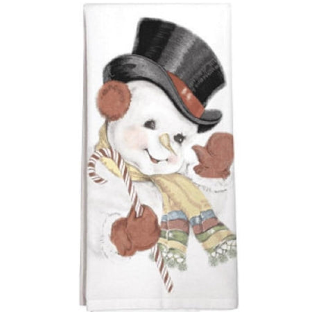 Montgomery Street SLTT268 Cotton Flour Sack Towel Candycane Snowman 30 Inches Square