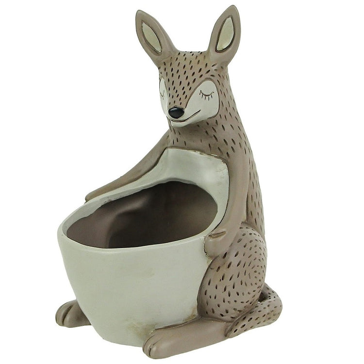Kangaroo planter. The pot is the belly pouch of the kangaroo.