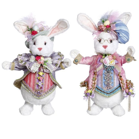 White Mr. & Mrs. Easter Rabbits.