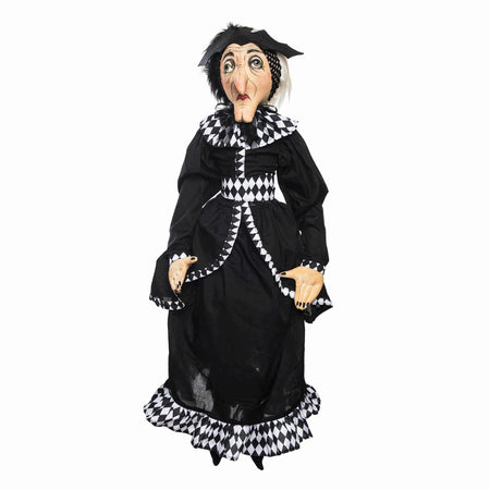 Front view of Gallerie II Beatrix Witch Figurine 9 Inch Halloween Decor
