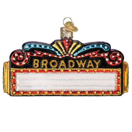 Blown glass broadway marquee ornament