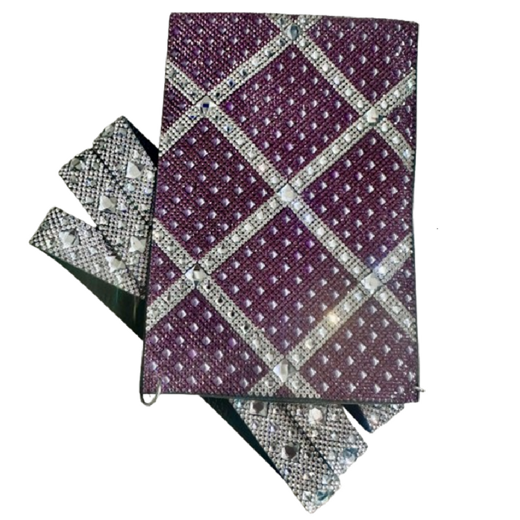 Jacqueline Kent Mariners Cross cellphone crossbody purse in lilac with smooth back and open interior.