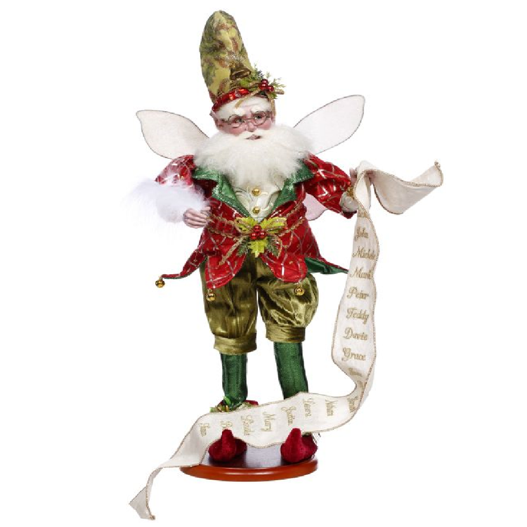 bearded fairy with list of childrens names