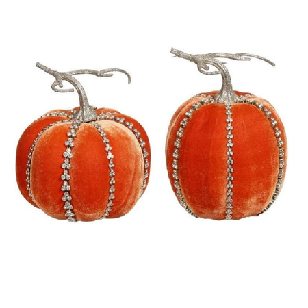 Mark Roberts 39-13520 2 Couture Pumpkins, 6 to 7 Inches