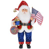 Karen Didion CC14-17 Stars & Stripes Santa Figurine - 16 Inches