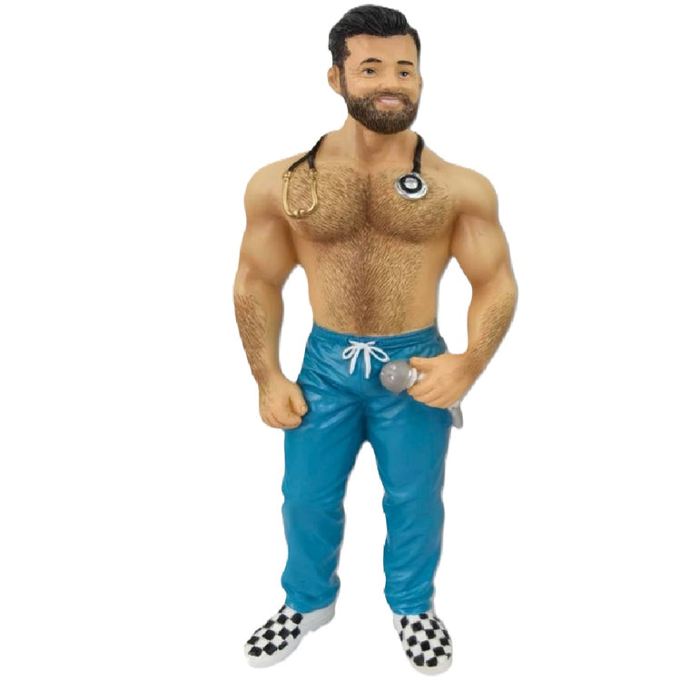 December Diamonds Dr Hipster ornament male doctor figurine hand-painted collectible