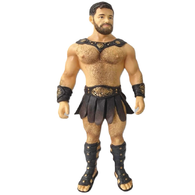 December Diamonds Gladiator Bear ornament male Roman gladiator figurine hand-painted collectible