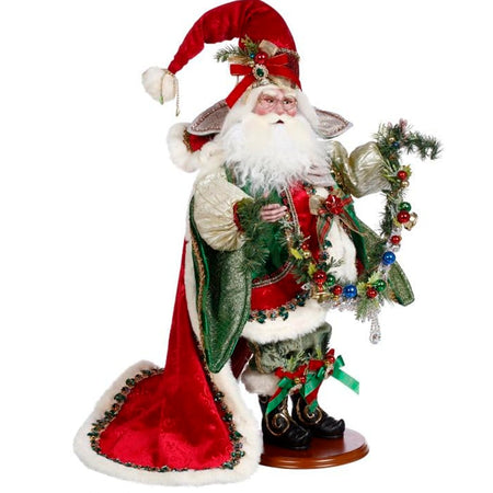 Mark Roberts Jewels and Gem Santa 26 Inch Figure with jewel-toned accents and expressive face