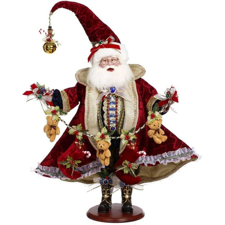 Mark Roberts Joy Of Christmas Santa 24.5 Inch Figure with layered fabrics and expressive face