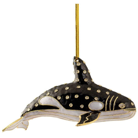 cloisonne killer whale ornament