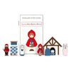 Woodland Story Book Red Riding Hood 7 piece decor figure set with storybook box