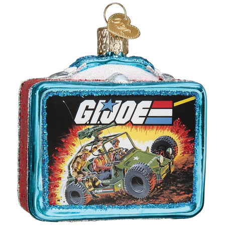 Blown glass vintage inspired G.I. Joe lunchbox