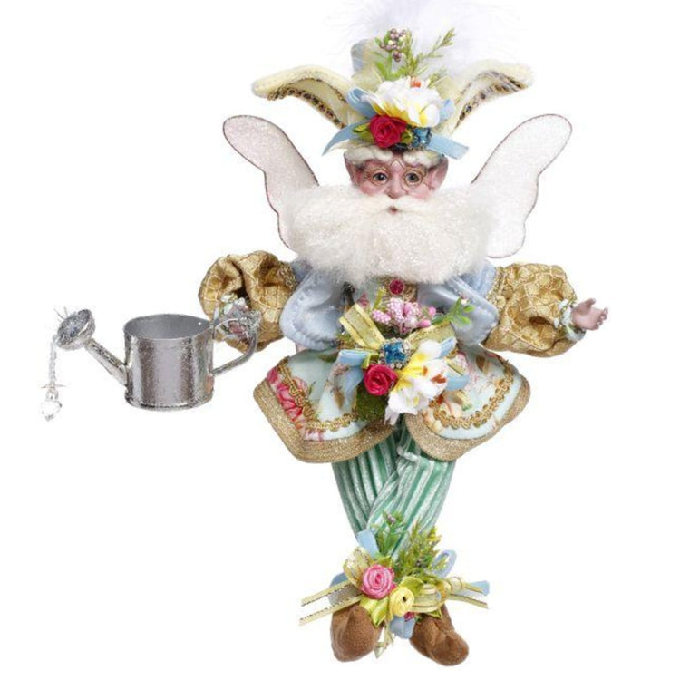 Mark Roberts 51-63856 Garden Time Fairy holding a watering can, small 11-inch collectible figure with layered fabrics and detailed features