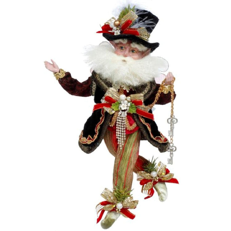 Mark Roberts Mischief Maker Christmas Fairy Figurine Small 10.5 Inches with mischievous expression handcrafted fabrics sparkling accents holiday décor