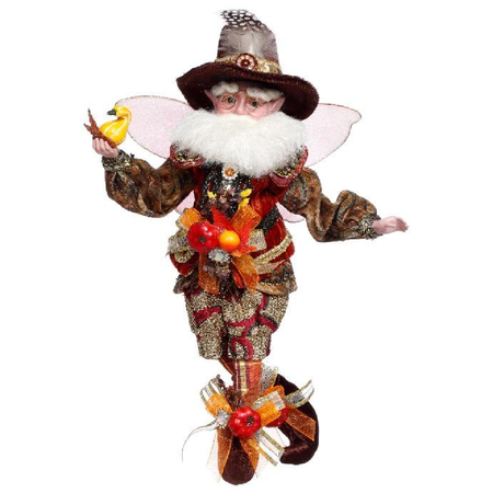 Decorative fairy figure with a bird on a white background