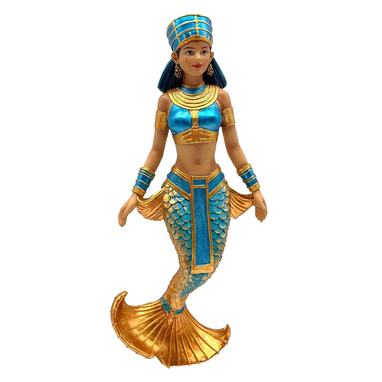 mermaid dressed as an egyptian queen.