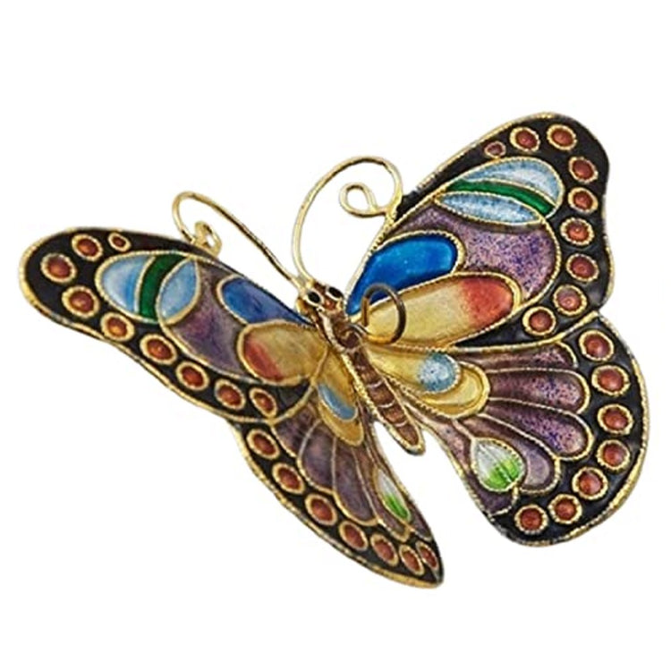 Butterfly ornament rainbow color with black edges
