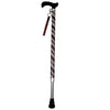 Jacqueline Kent Aurelia Borealis & Red Crystal Embellished Cane with Black Handle and Coordinating Wrist Band, Adjustable 28.5 Inches to 37.5 Inches