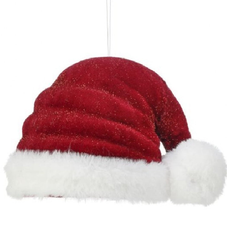 Regency International MTX71324 Large Fabric Santa Hat Hanging Ornament 6.5 Inches