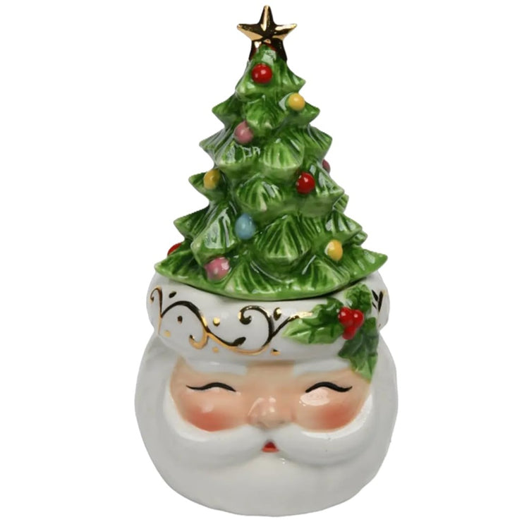 December Diamonds Santa and Christmas tree magnetic ceramic salt and pepper shaker set