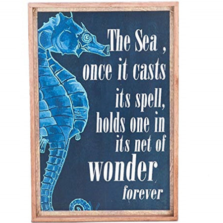Seahorse Wall Hanging, Plaque Home Decor 16 x 11