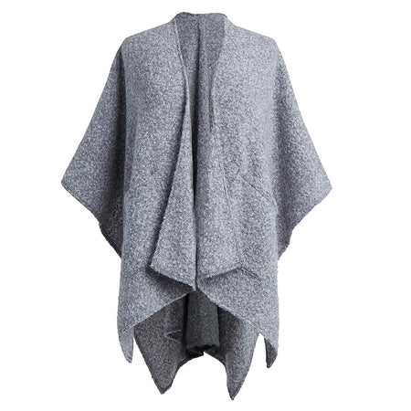 charcoal grey shawl robe with pockets.