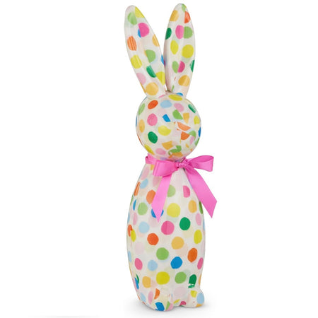 Raz Imports 16 inch polka dot confetti bunny multicolor Easter spring decor figurine
