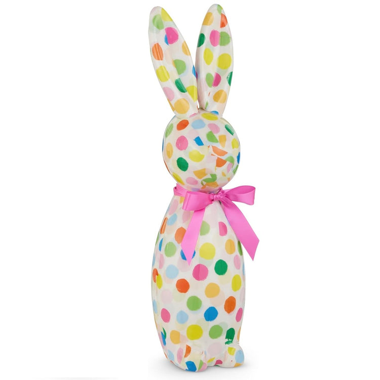 Raz Imports 16 inch polka dot confetti bunny multicolor Easter spring decor figurine