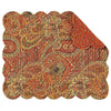 C&F Home 6 Tangiers Paisley Cotton Quilted Rectangular Reversible Placemats