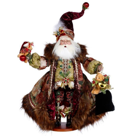 Mark Roberts Teddy Bear Santa 24 Inch Figure with teddy bear and detailed trim