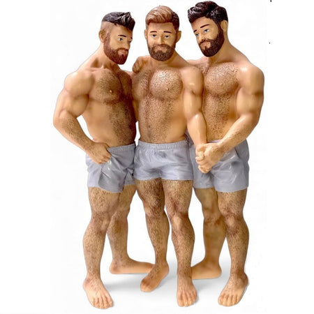 December Diamonds Thruple Bear ornament with three rainbow bears hand-painted collectible