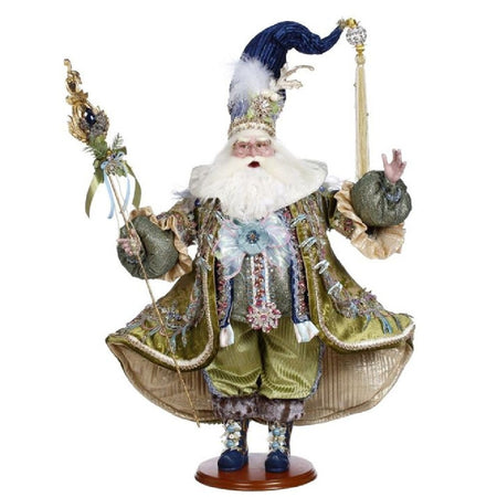 Mark Roberts Very Merry Santa 24 Inch Figure with layered fabrics and cheerful expression