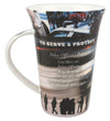 Various police scenes & a 'Police Officer's Prayer' printed on the mug.