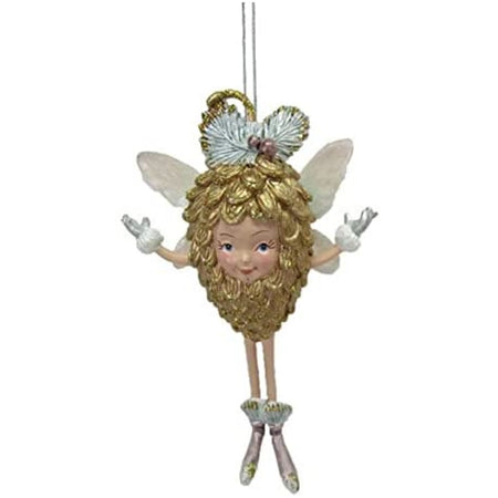 This is a fairy with the body of a pinecone.