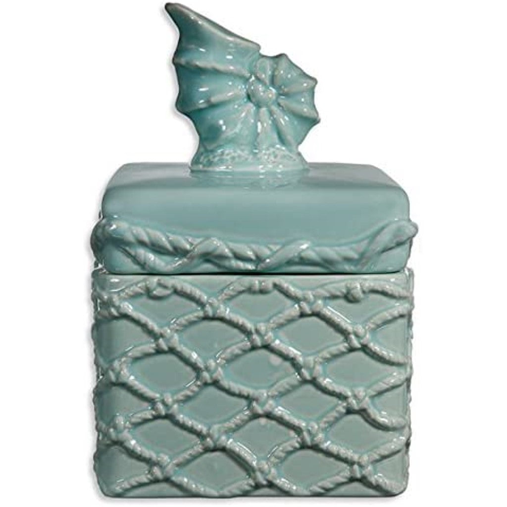 Ceramic Nautilus Shell Design Covered Box – Florida Gifts