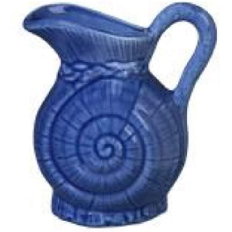 Royal blue shell design creamer pitcher.
