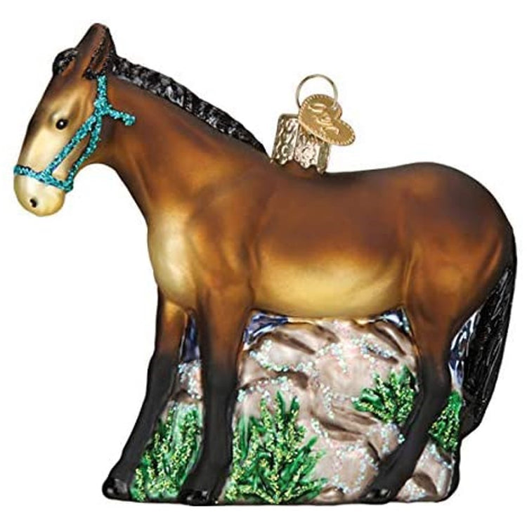 Brown mule ornament. 