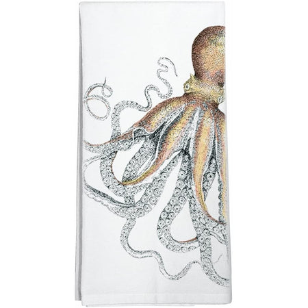 orange octopus with a white background