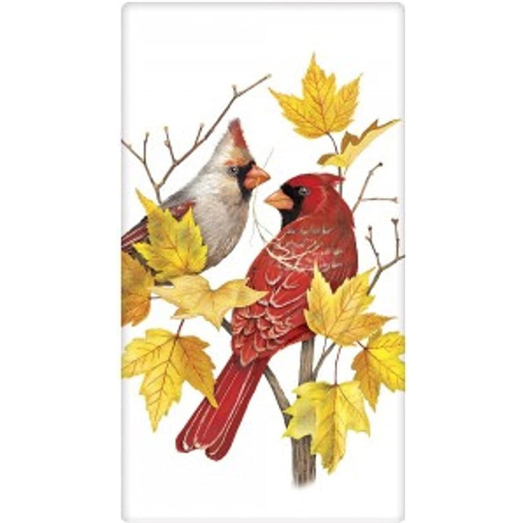 Cardinals on maple branches. 