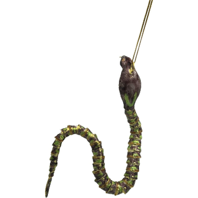 Purple & green snake ornament with gold accents.