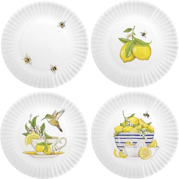 Lemon bee melamine plates. 
