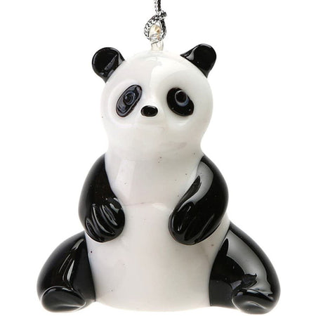 Black & white panda sitting.