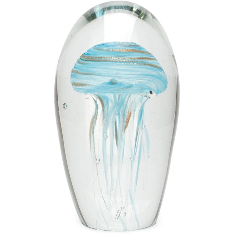 blue & gold jellyfish paperweight