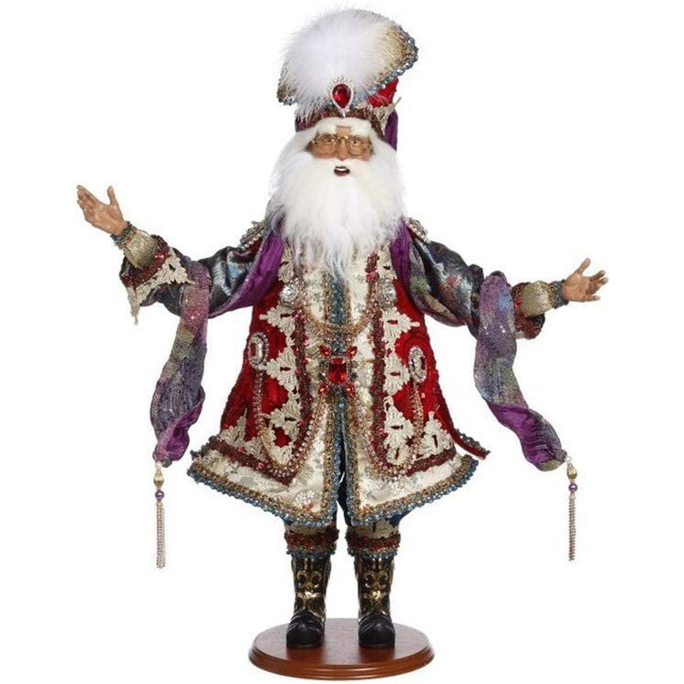 Santa in a traditional Indian garb & hat.