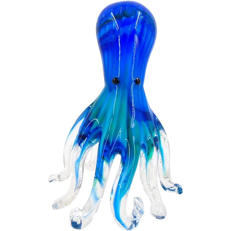 Blue glass octopus. 