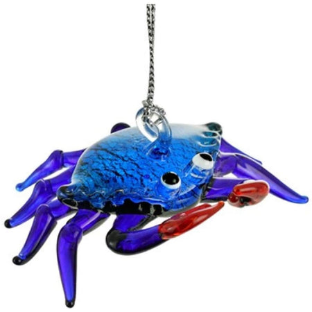 Blue crab with red pincers. 