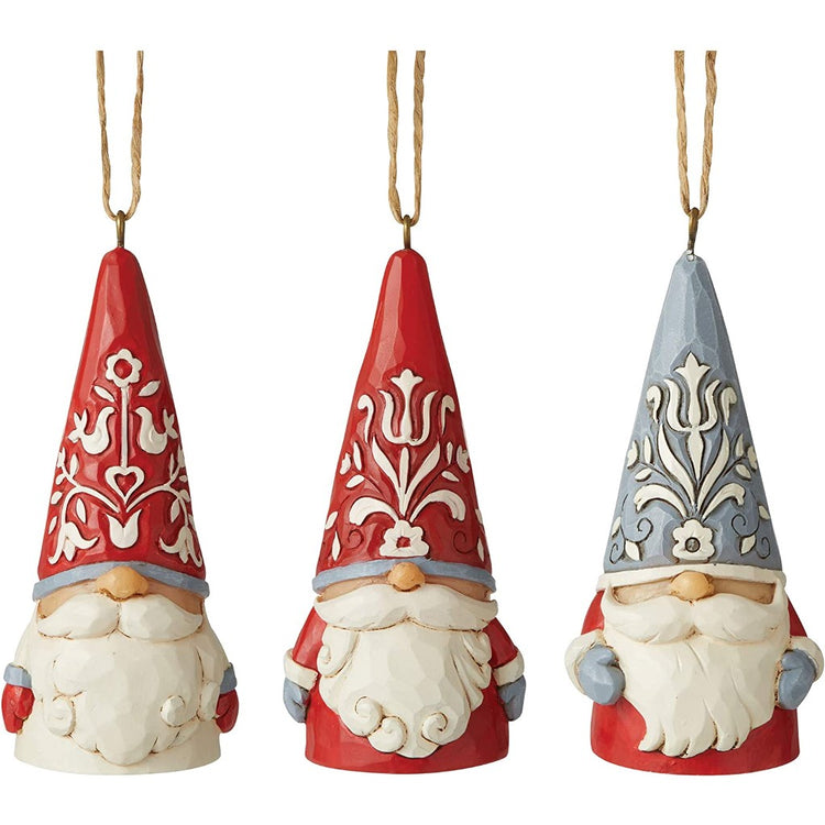 3 mini gnome ornaments.