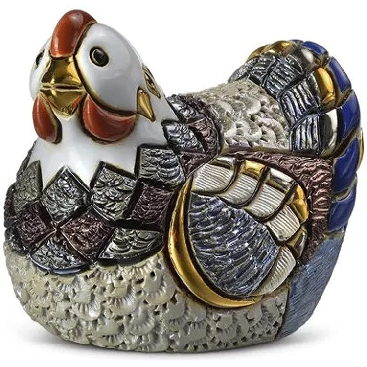 Hen Laying down embellished figurine. 